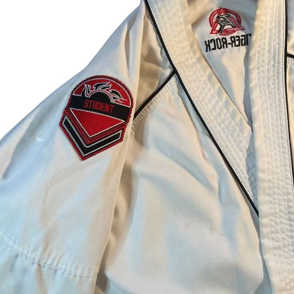 Tiger Rock Kids White Karate Jacket Taekwondo Martial Arts Uniform Gi Size 2/150 - Picture 8 of 11
